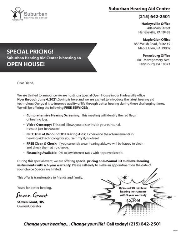 Open House Event - Suburban Hearing Aid Center